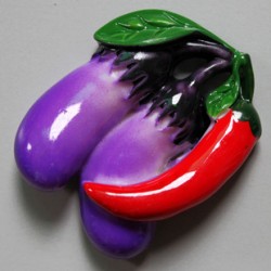 創意 大號立體蔬菜水果冰箱貼 茄子 可定做