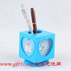 八音方粒桃心相架鐘