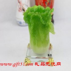 百財筆筒白菜工藝品定做