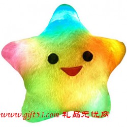 發(fā)光抱枕七彩幸運(yùn)星抱枕定制