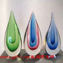 水滴玻璃工藝品定制 高檔商務禮品