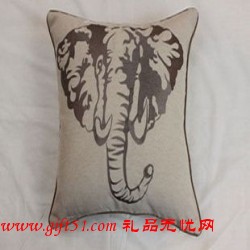 高檔麻布電腦繡花抱枕定制