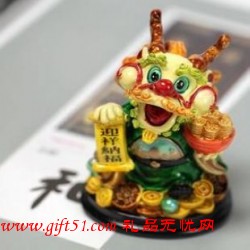 樹(shù)脂擺件,龍年吉祥物裝飾擺件定制