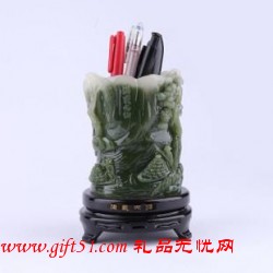 道善緣滿載而歸筆筒定制 商務(wù)禮品