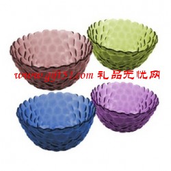 晶瑩剔透水立方琉璃碗定制批發