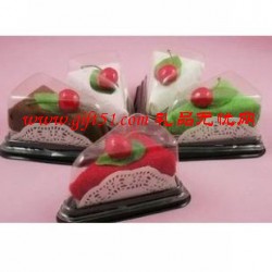 創(chuàng)意蛋糕毛巾 廣告促銷(xiāo)三明治毛巾定做