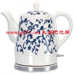 蘭花陶瓷電水壺