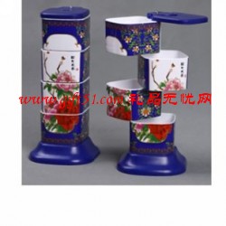 方形景泰藍調味盒