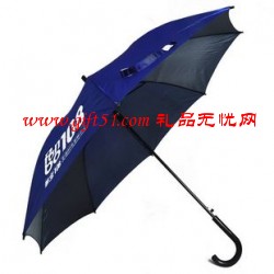 彎頭藍色促銷廣告傘