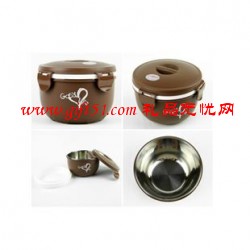 四面環扣不銹鋼保溫飯盒 實用家居禮品