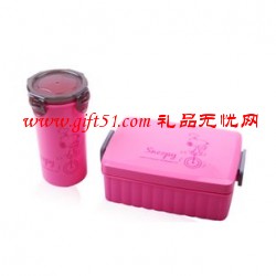 單車史努比飯盒水杯套裝