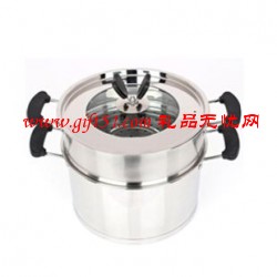 鉑金雙層復底加厚蒸鍋
