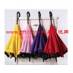 創意雙層防紫外線反方向廣告傘