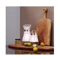 珊瑚色餐桌調味罐