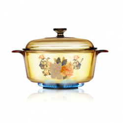 VISIONS 美國康寧晶彩透明花卉湯鍋